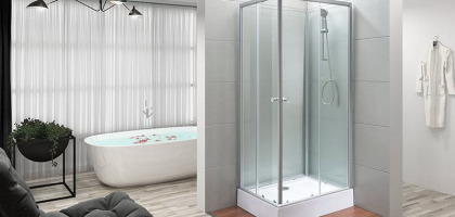 Kaip vienoje patalpoje sutalpinti vonią ir dušo kabiną?