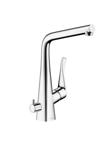 Plautuvės maišytuvas Hansgrohe Metris su uždaromuoju ventiliu chromas