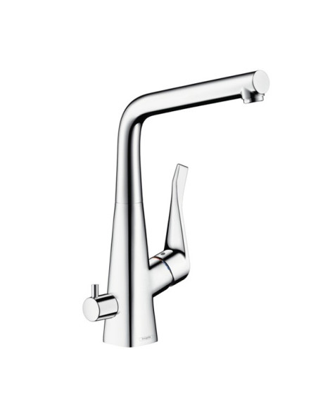 Plautuvės maišytuvas Hansgrohe Metris su uždaromuoju ventiliu chromas