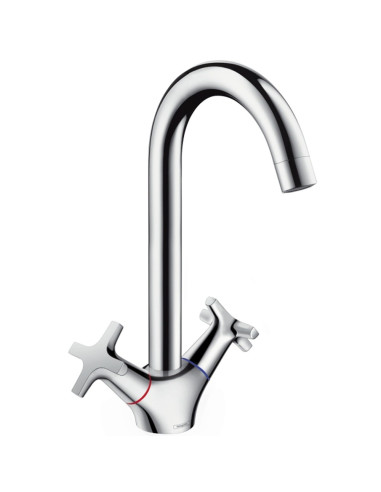 Plautuvės maišytuvas Hansgrohe Logis dviejų rankenėlių chromas