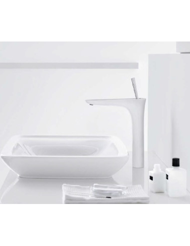 Maišytuvas praustuvui Hansgrohe PuraVida 110 baltas/chromas