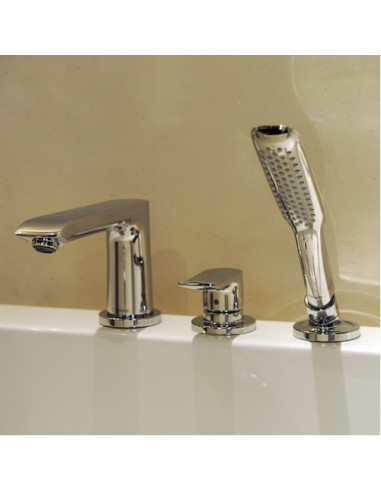 Vonios maišytuvo komplektas Hansgrohe PuraVida trijų dalių chromas