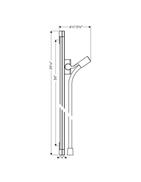 Dušo stovas Hansgrohe PuraVida Unica 0,9 m. chromas