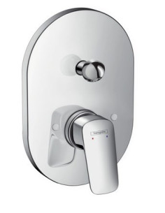 Potinkinis vonios maišytuvas Hansgrohe Logis dviejų kanalų ovalus chromas