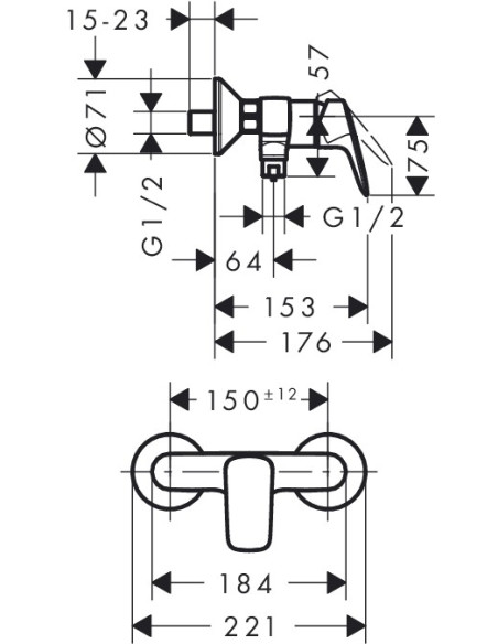 Dušo maišytuvas Hansgrohe Logis chromas