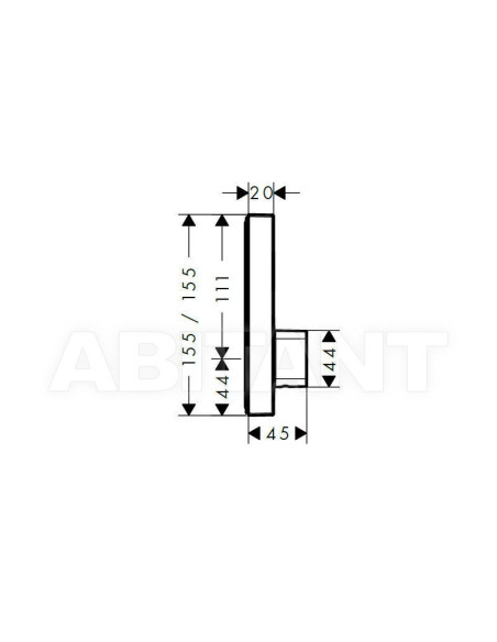 Potinkinis termostatinis maišytuvas Hansgrohe ShowerSelect vieno kanalo 22 l/min.