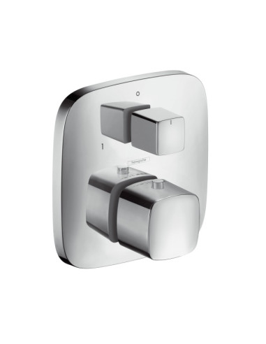 Potinkinis termostatinis maišytuvas Hansgrohe PuraVida dviejų kanalų chromas