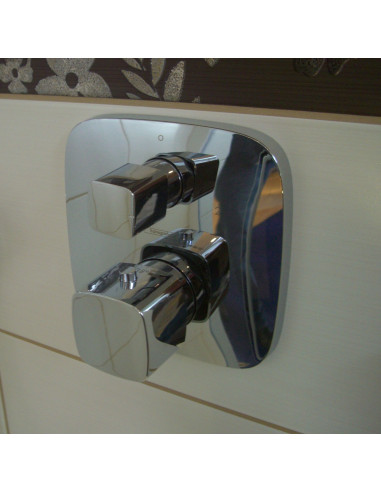 Potinkinis termostatinis maišytuvas Hansgrohe PuraVida dviejų kanalų chromas