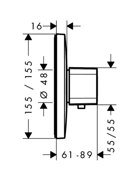 Potinkinis termostatinis maišytuvas Hansgrohe Ecostat E highflow 59 l/min.