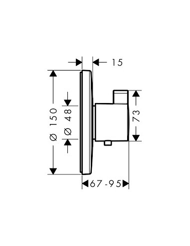 Potinkinis termostatinis maišytuvas Hansgrohe Ecostat S highflow 59 l/min.