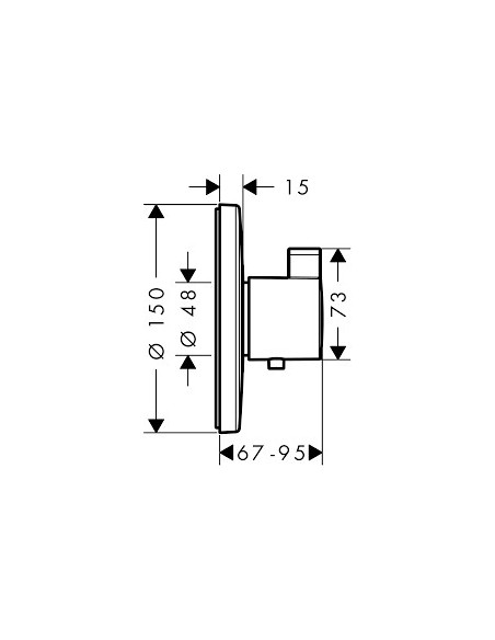 Potinkinis termostatinis maišytuvas Hansgrohe Ecostat S highflow 59 l/min.