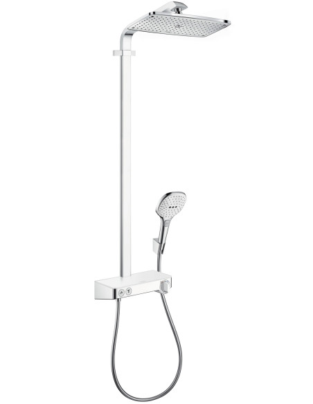 Termostatinė dušo sistema Hansgrohe Raindance Select E 360 1jet ST baltas/chromas