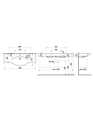 Praustuvas Laufen Palace New 150x51...