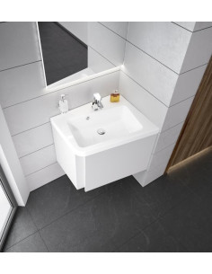 Ravak SD 10° kampinė spintelė su lentyna 650 blizgi balta D