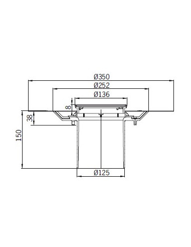 Trapo viršutinė dalis ACO EasyFlow 100x100 mm