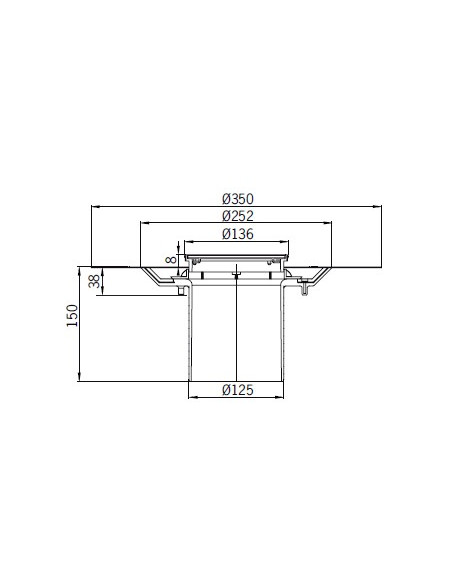 Trapo viršutinė dalis ACO EasyFlow 100x100 mm