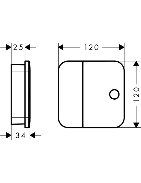 Hansgrohe Axor one potinkinis uždaromasis ventilis