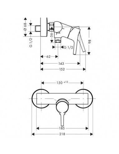 Dušo maišytuvas Hansgrohe Talis S