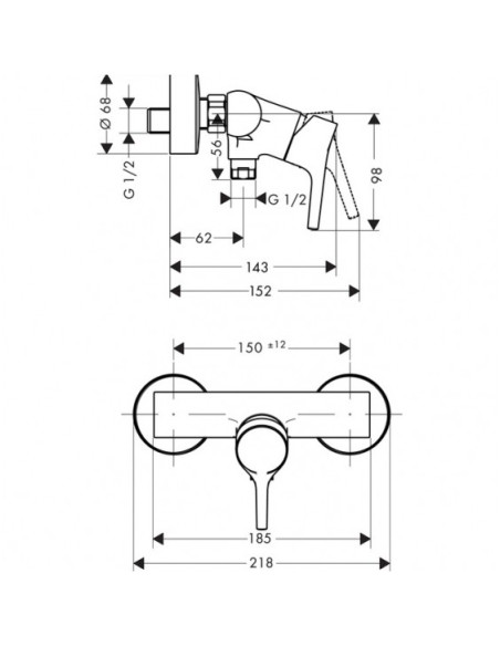 Dušo maišytuvas Hansgrohe Talis S