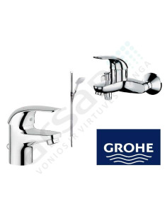Maišytuvų ir dušo stovo komplektas Grohe Eureco