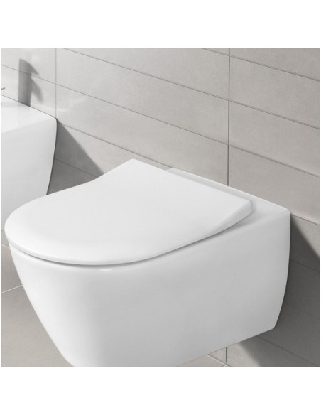 Pakabinamas unitazas Villeroy & Boch Subway 2.0 su soft-close slim dangčiu