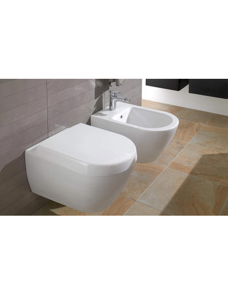 Pakabinamas unitazas Villeroy & Boch Subway 2.0 su soft-close dangčiu
