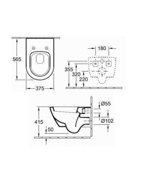 Pakabinamas unitazas Villeroy & Boch Subway 2.0 su soft-close dangčiu