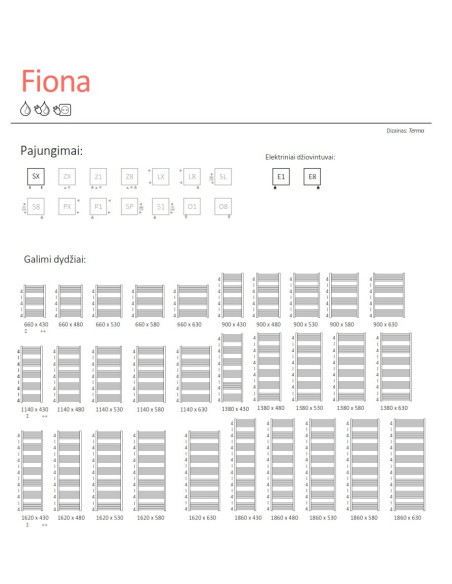 Rankšluosčių džiovintuvas Terma Fiona