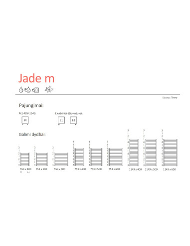 Rankšluosčių džiovintuvas Terma Jade M