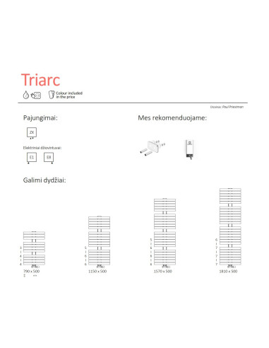 Rankšluosčių džiovintuvas Terma Triarc