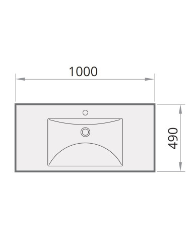 Akmens masės praustuvas Long Step 1000x490