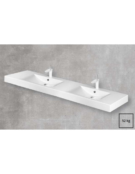 Akmens masės praustuvas Long Step Duo 2003x490