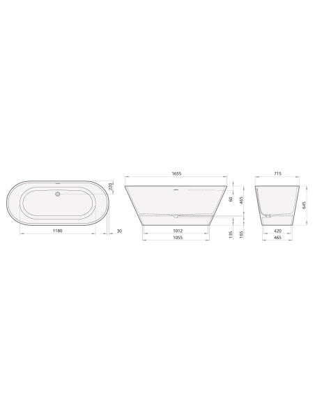 Silkstone vonia Paa Nudo 1655x715 laisvai pastatoma