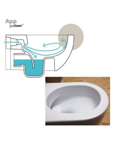 Pakabinamas unitazas Flaminia MiniApp goclean be apiplovimo lanko