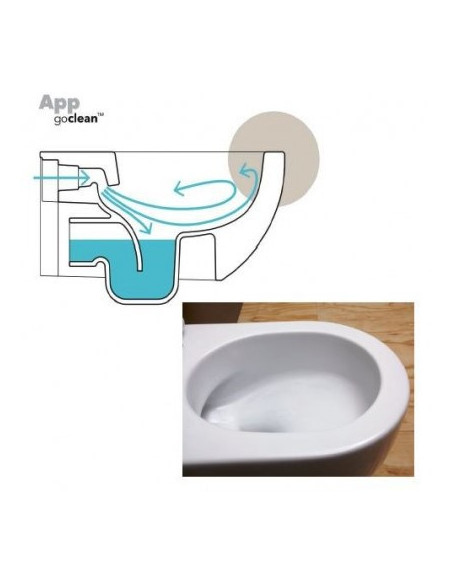 Pakabinamas unitazas Flaminia MiniApp goclean be apiplovimo lanko