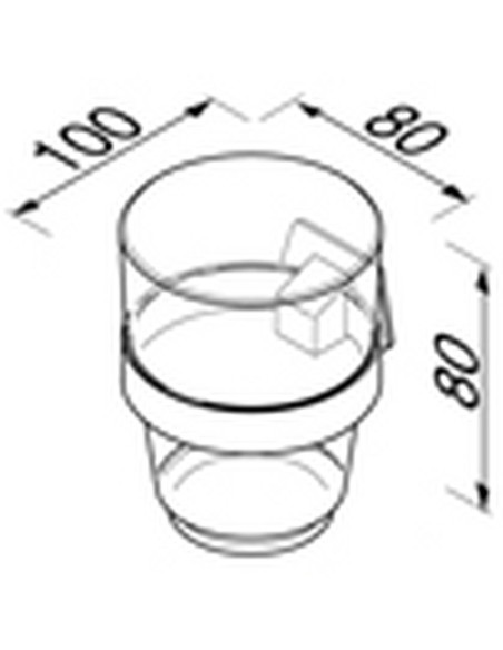 Stiklinaite (plastikas) su laikikliu Geesa Standard 6138