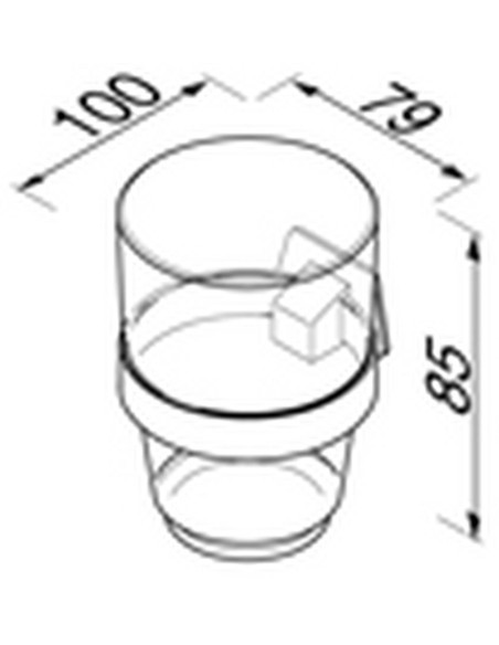 Stiklinaite su laikikliu Geesa Standard 7138-HG