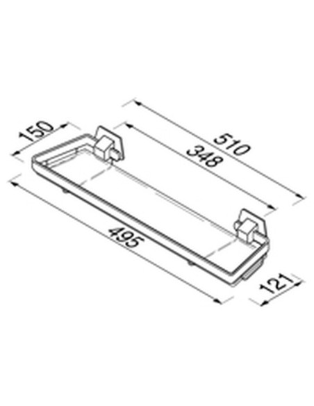 Lentynele stikline 50cm Geesa Standard 7191-50
