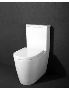 Pastatomas unitazas KAME W501 su bakeliu, nuleidimo mechanizmu ir soft-close dangčiu