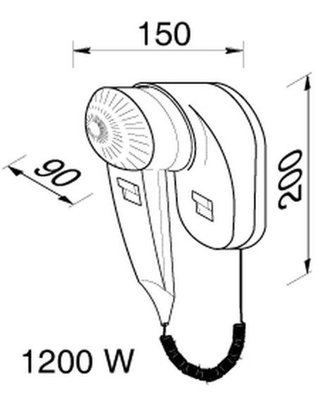 Plauku džiovintuvas 1200W, 2 greiciu, baltas Geesa Hairdryer 6472