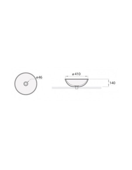 Praustuvas Round Graphite 410