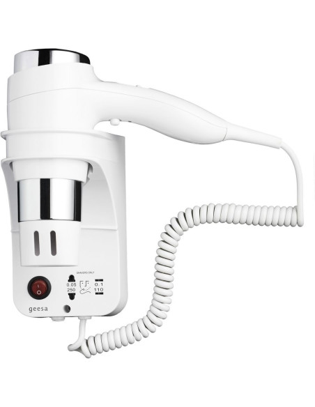Plauku džiovintuvas 1600W, 3 greiciu, baltas/chrominis Geesa Hairdryer 6476