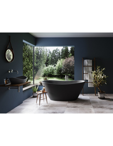 Silkstone Graphite laisvai pastatoma vonia Paa Amore 160x850
