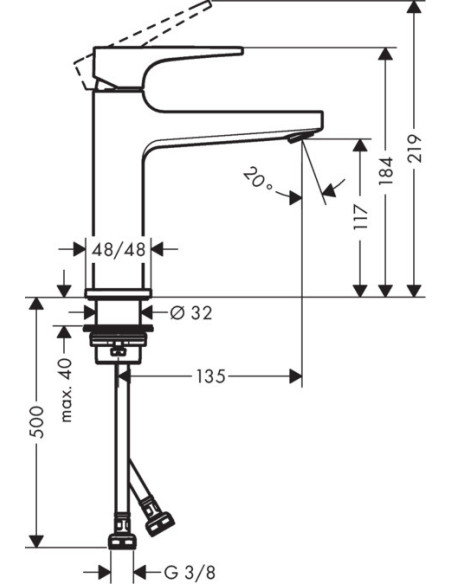 Praustuvo maišytuvas Hansgrohe Metropol 110
