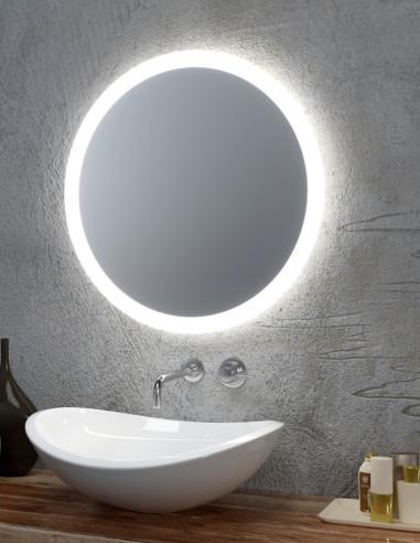 Apvalus veidrodis ONYX su LED apšvietimu