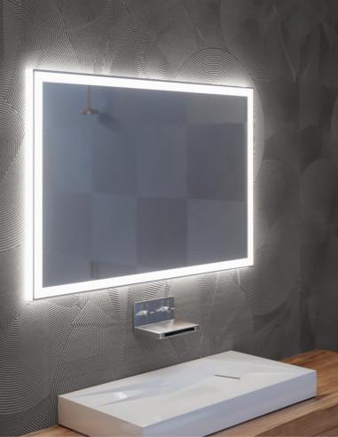 Keturkampis veidrodis DIAMANT su LED apšvietimu