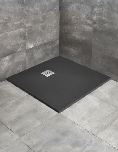 Radaway Kyntos C/F juodas kvadratinis/stačiakampis dušo padėklas