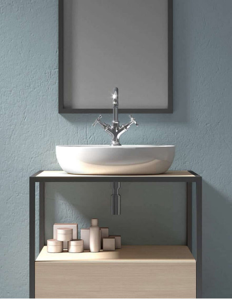 Praustuvas Azzurra Elegance Circle 600x420 su anga maišytuvui