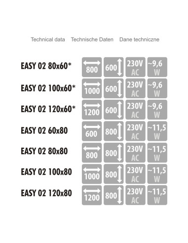 Keturkampis veidrodis EASY 02 su LED...