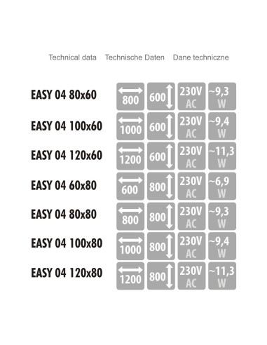 Keturkampis veidrodis EASY 04 su LED...